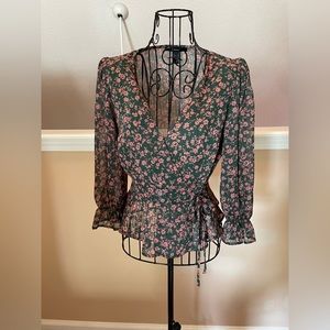 Pink and Green Forever 21 Blouse